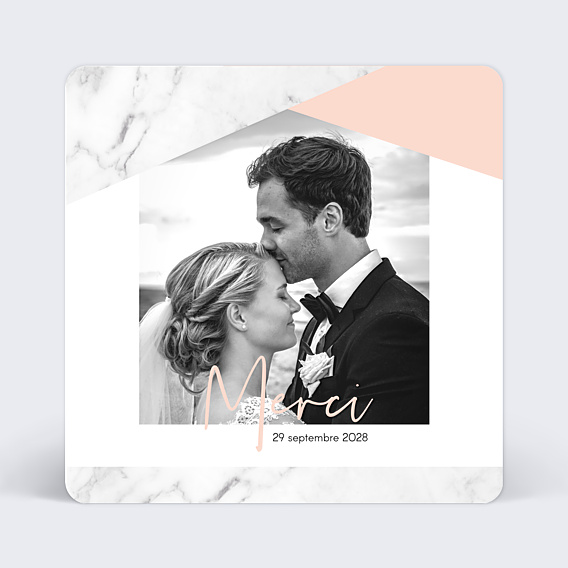 Remerciements mariage Marbre