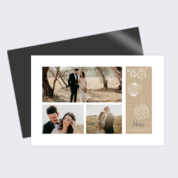 Carte remerciement mariage Instant Rêvé