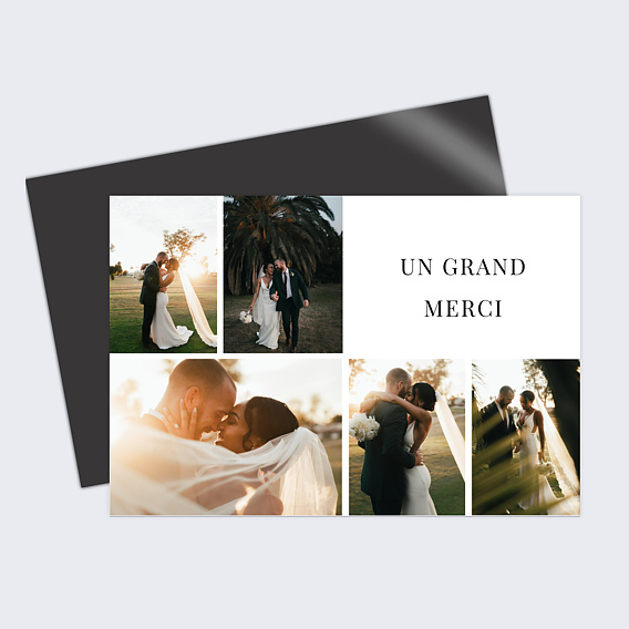 Carte remerciement mariage Joli Multi