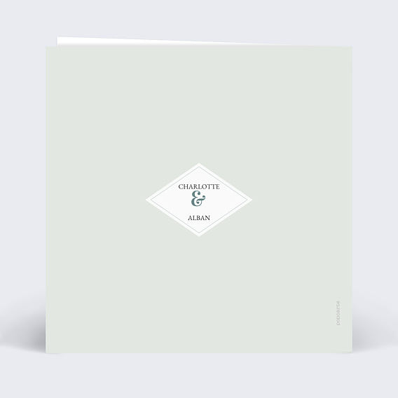 Carte remerciement mariage Botanic Wedding Verso