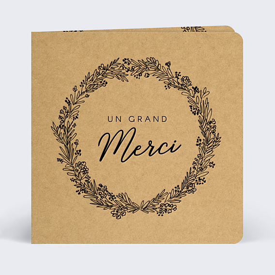 Remerciements mariage Couronne de Graminées