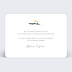 Carte remerciement mariage Just Married Floral Verso