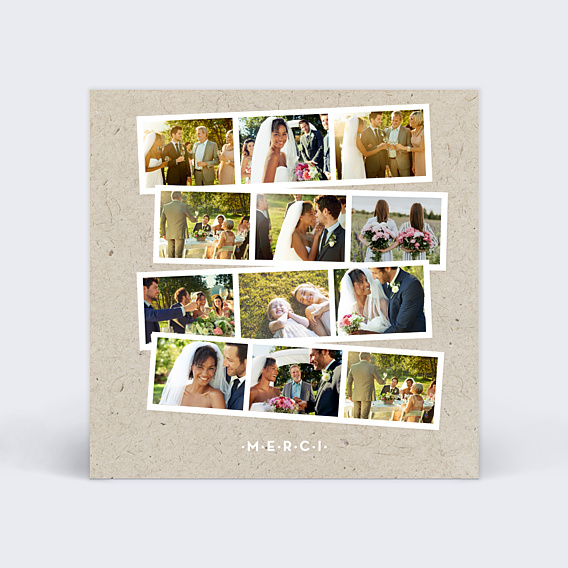 Remerciements mariage Rétrospective Photomaton
