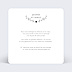 Carte remerciement mariage Coeur Bucolique Simple Verso
