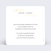 Carte remerciement mariage Poudre Ocre Verso