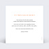 Carte remerciement mariage Simplicité Verso
