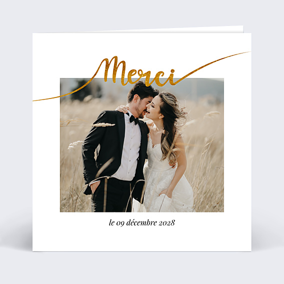 Remerciements mariage Ligne Ocrée
