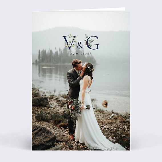 Remerciements mariage Lettrines Botaniques