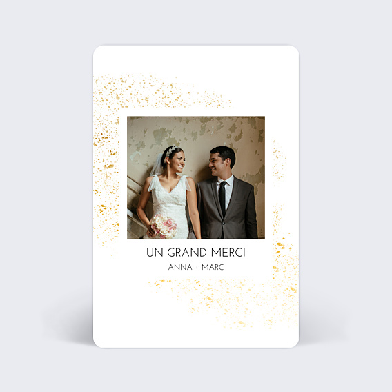 Remerciements mariage Poudre Ocre