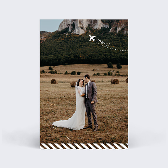Remerciements mariage Ensemble en vadrouille