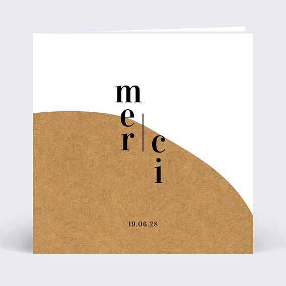Carte remerciement mariage Sahara