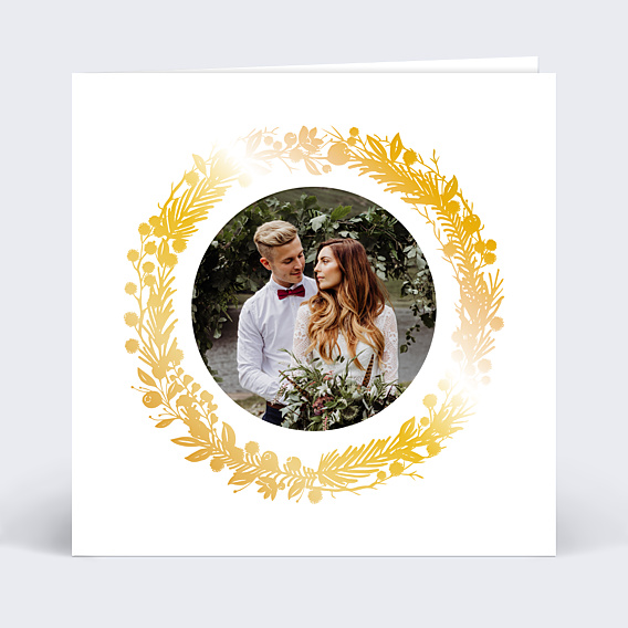 Remerciements mariage Dorure Couronne Photo