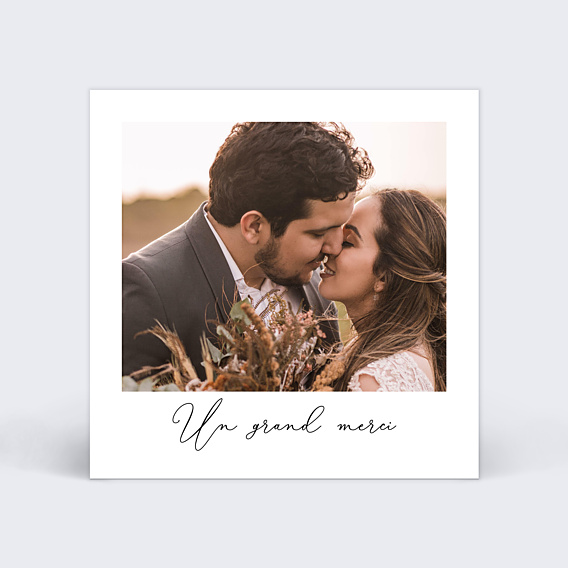Remerciements mariage Polaroïd