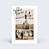 Carte remerciement mariage Cadre Typographique III