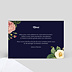 Carte remerciement mariage Flowers Verso