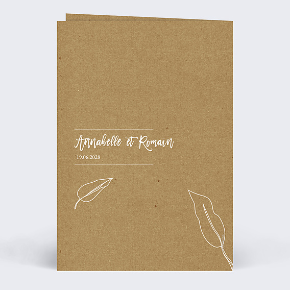 Remerciements mariage Esquisse Bohème