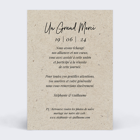 Remerciements mariage Esprit Chiné IV