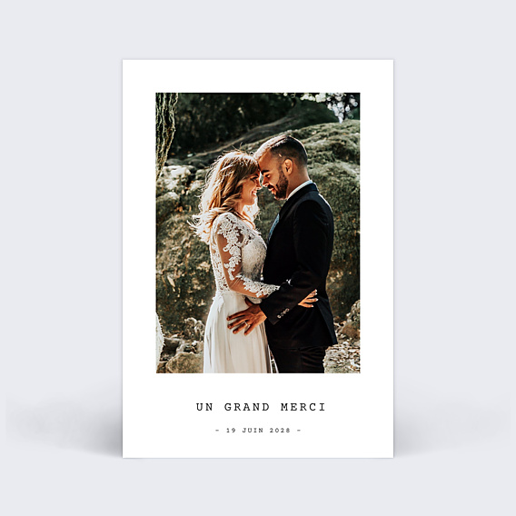 Remerciements mariage Polaroid Simple