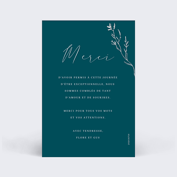 Remerciements mariage Idylle