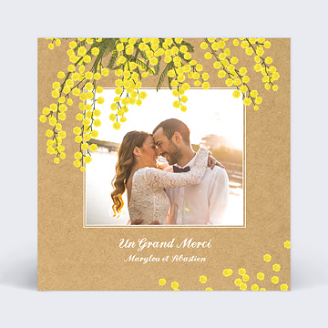 Remerciements Mariage Mimosa