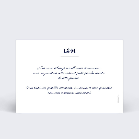 Remerciements mariage Jolie Lavande