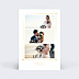 Carte remerciement mariage Cadre Chic 3 Photos Recto