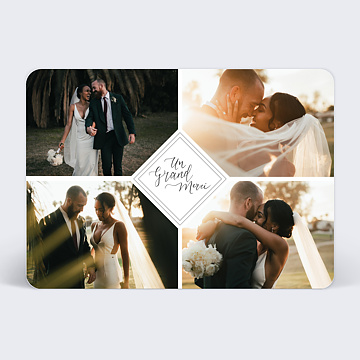 Carte De Remerciement Mariage Personnalisable Popcarte