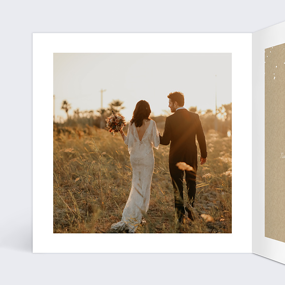 Carte remerciement mariage Instant Rêvé Intérieur Gauche