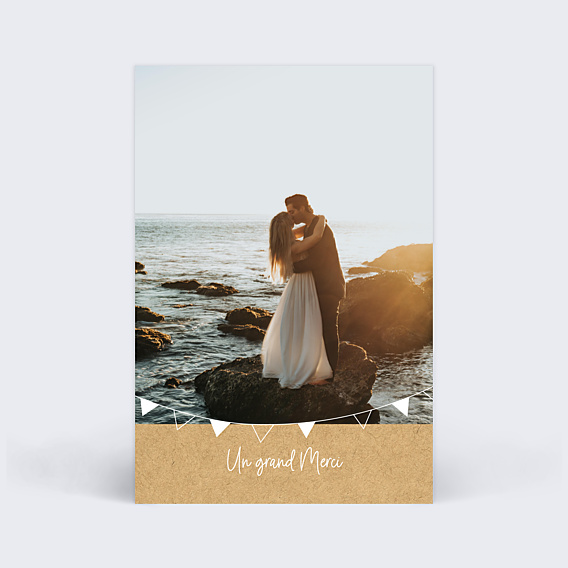 Remerciements mariage Bucolique Simple