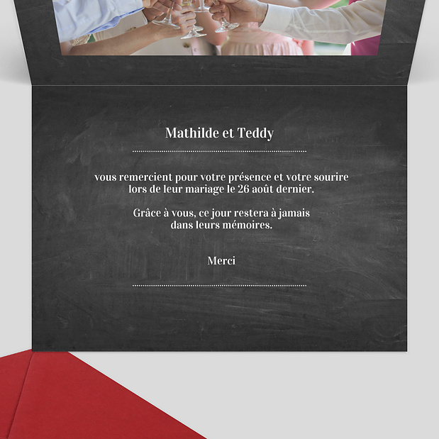 Remerciements Mariage Joli Photomaton Intérieur Droit