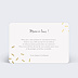 Carte remerciement mariage Paillettes Chic Verso