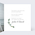 Carte remerciement mariage Couronne Eucalyptus  Intérieur Droit