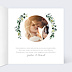 Carte remerciement mariage Découpe Eucalyptus Intérieur Droit