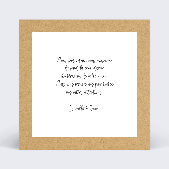 Remerciements mariage Bucolique