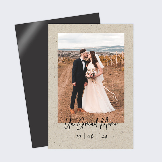 Carte remerciement mariage Esprit Chiné I