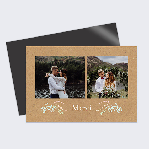 Carte remerciement mariage Promenade Champêtre