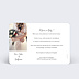 Carte remerciement mariage Bandeau (dos photo) Verso