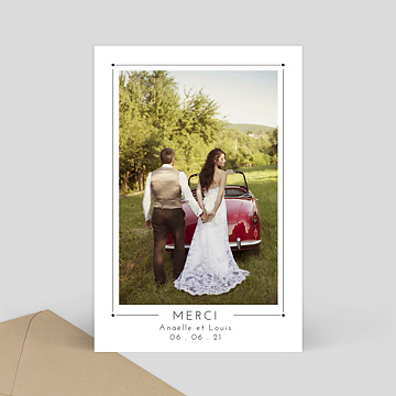 Remerciements Mariage Cadre design