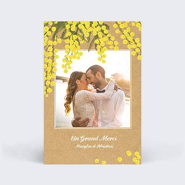 Remerciements Mariage Mimosa