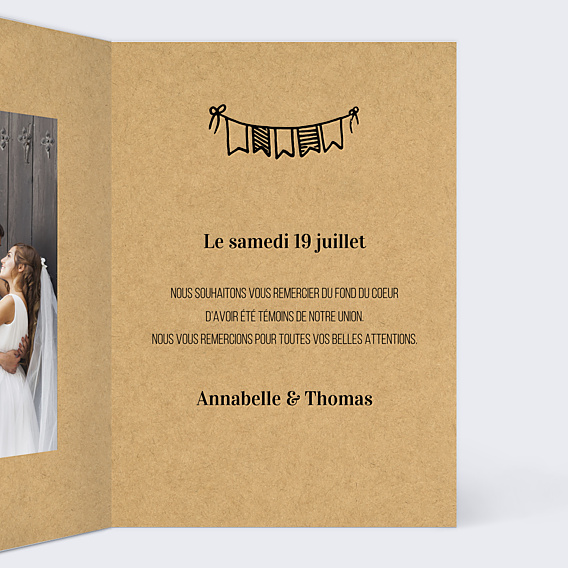 Remerciements mariage Petit carnet