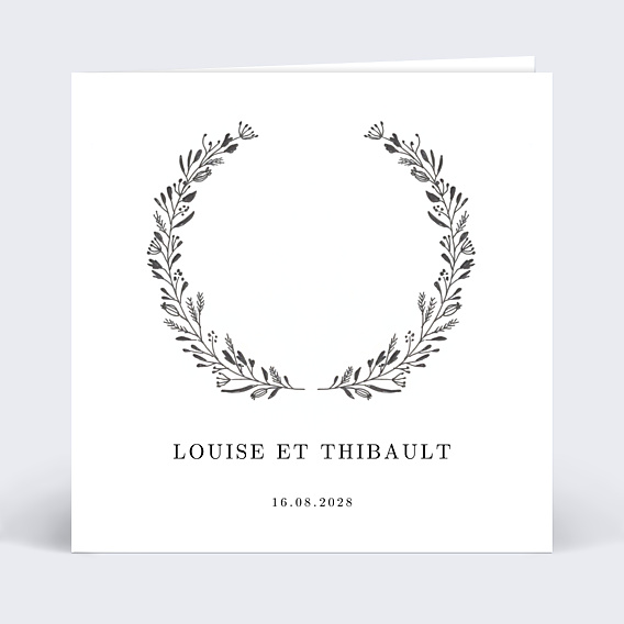 Remerciements mariage Découpe Couronnée