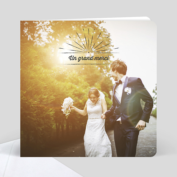 Remerciements mariage Sunray