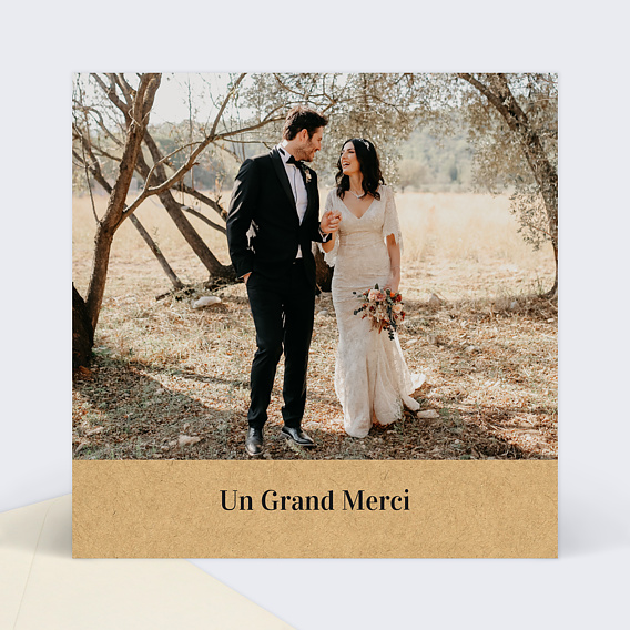 Carte remerciement mariage Timeline