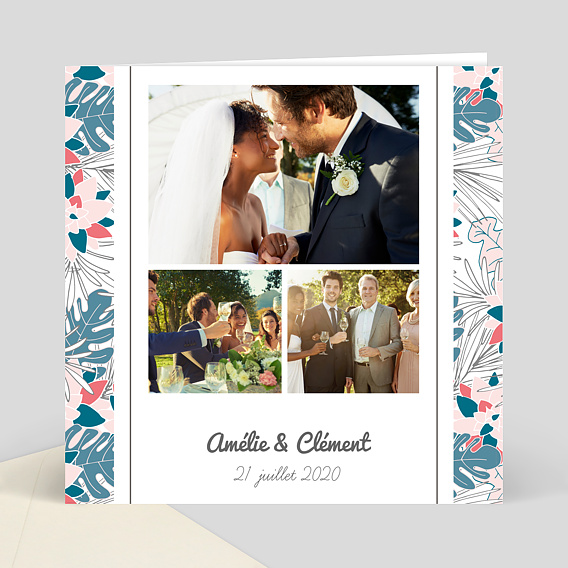 Remerciements mariage Tropical