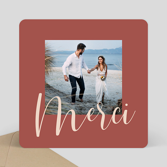 Remerciements mariage Velours