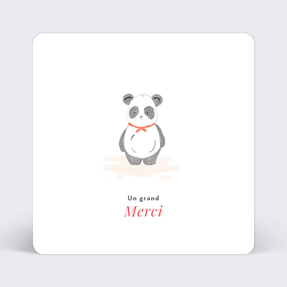 Remerciements Naissance Baby panda