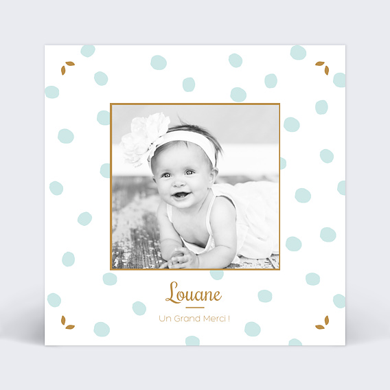 Remerciements Naissance Chic pois