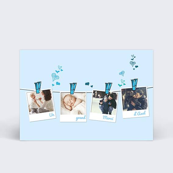 Remerciements Naissance Corde à linge 