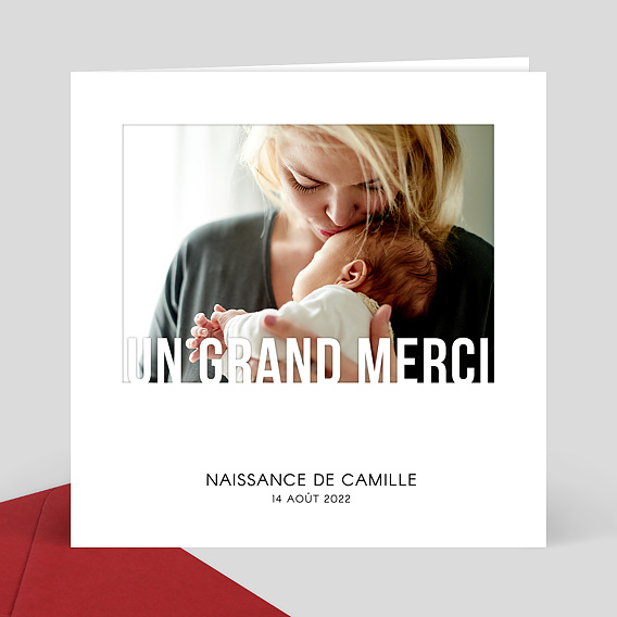 Remerciements Naissance Découpe Grand Merci