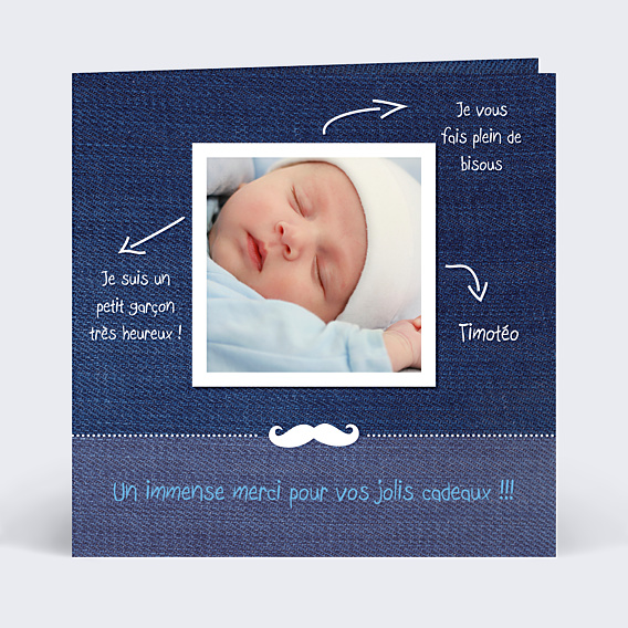Remerciements Naissance Effet jean